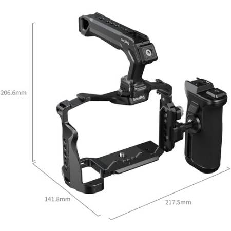 SmallRig 5599 - zaawansowany zestaw, klatka HawkLock i akcesoria do Sony Alpha 7R V/7 IV/7S III - wymiary